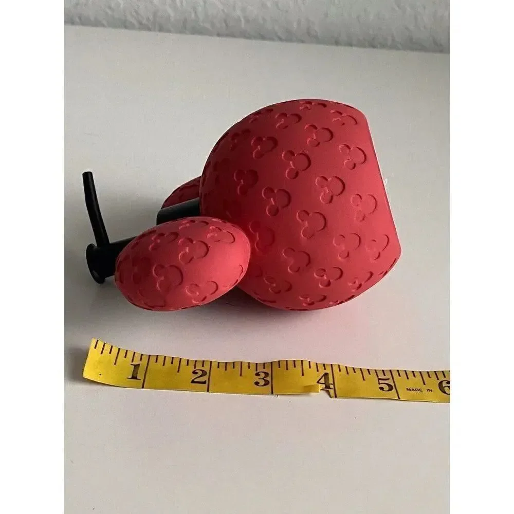 DISNEY Mickey MOUSE Ears Red 3D‎ SOAP Lotion DISPENSER With PUMP Textured NEW
